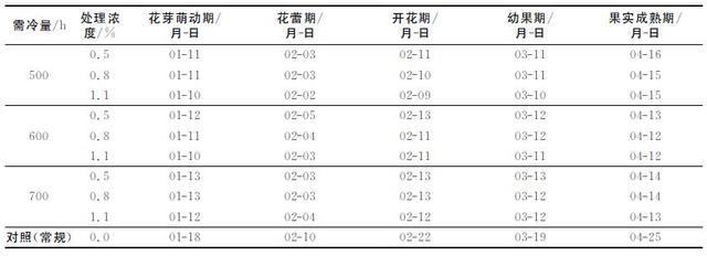 单氰胺打破蓝莓休眠的效果